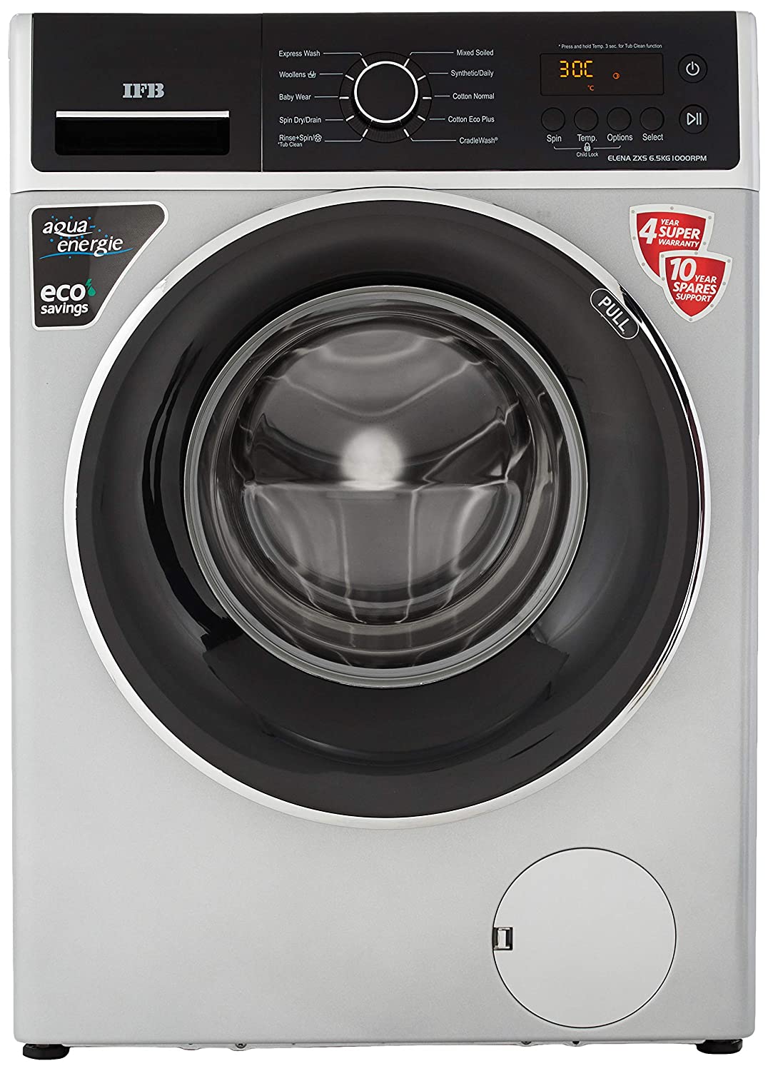 Ifb 5 Star Fully Automatic Front Loading Washing Machine Elena Zxs Senator Wxs Silver Inbuilt